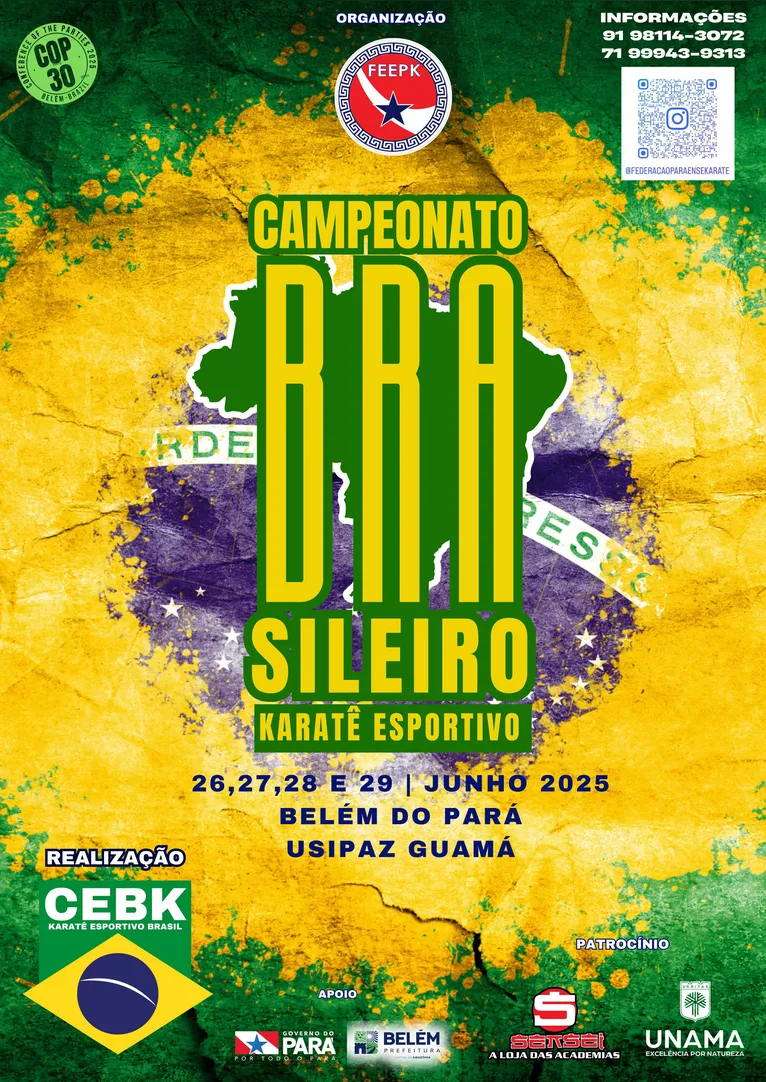 Cartaz oficial da competição nacional que será disputada em Belém no fim deste mês.